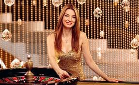 Layar permainan Baccarat langsung di platform sabertooth dengan dealer profesional